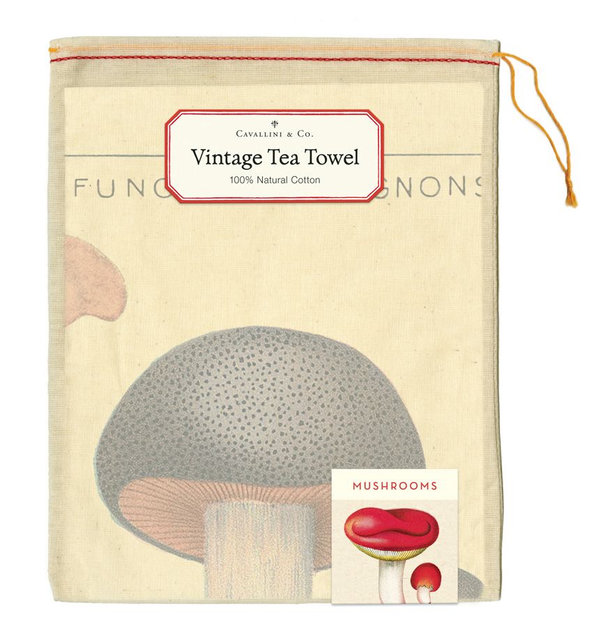 Mushrooms - Vintage Tea Towel