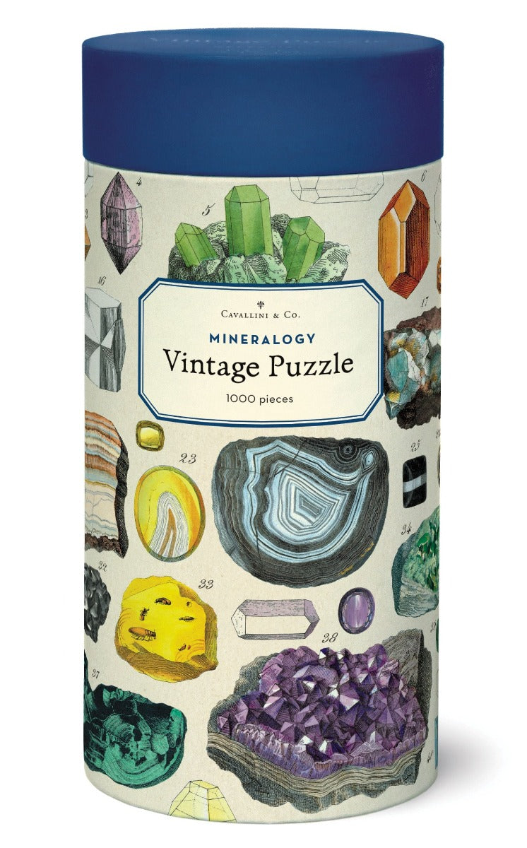 1000-Piece Vintage-Style Puzzle – Mineralogy