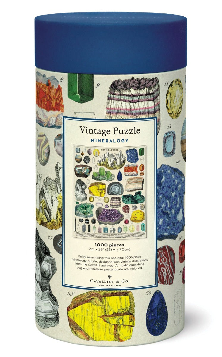 1000-Piece Vintage-Style Puzzle – Mineralogy