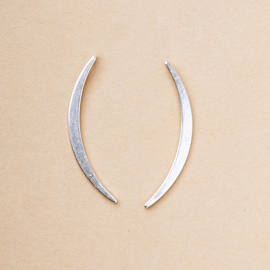 Refined Earring Collection - Gibbous Slice Stud (Sterling Silver)