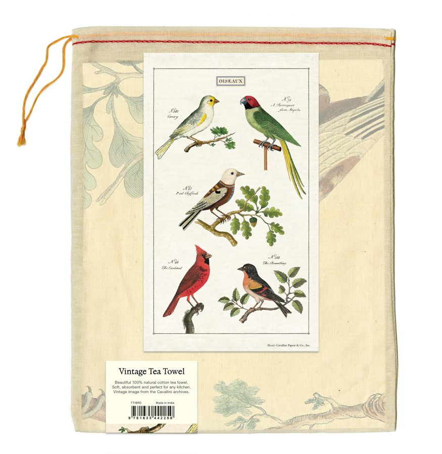 Birds - Vintage Tea Towel