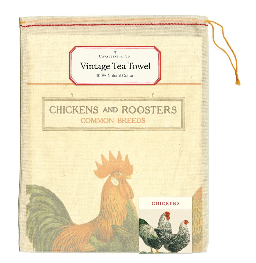 Chickens - Vintage Tea Towel