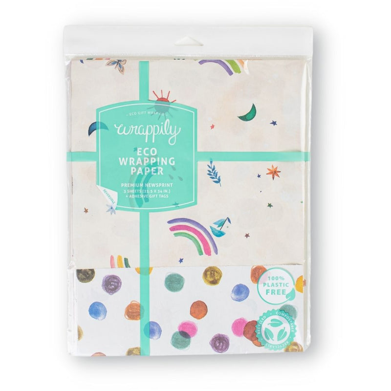 Rainbow Sails - Double-Sided Eco Gift Wrap