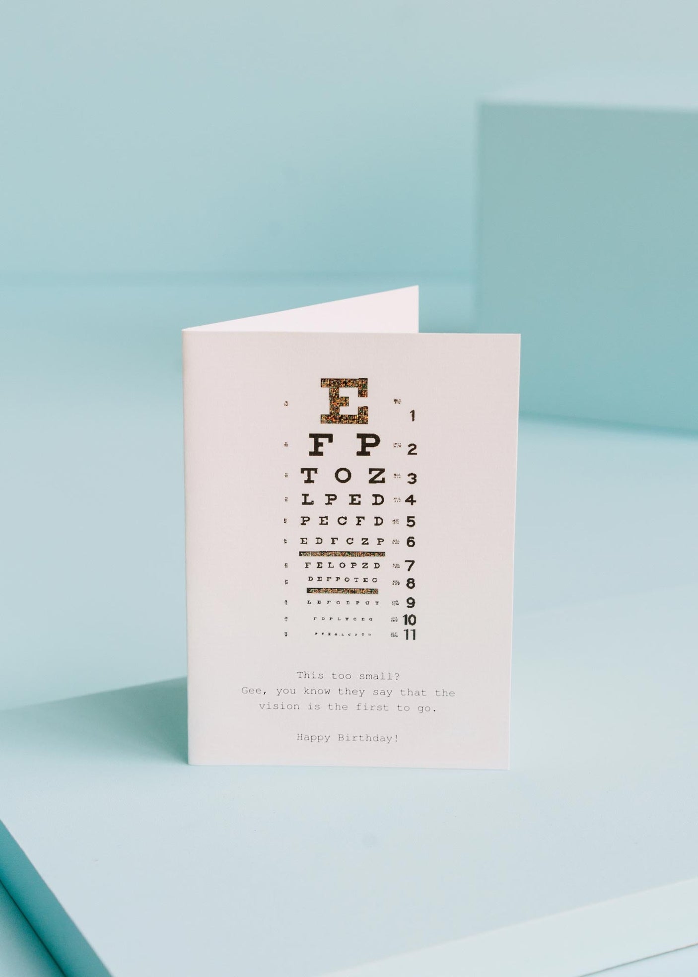 This Too Small? (Vision Chart) Greeting Card