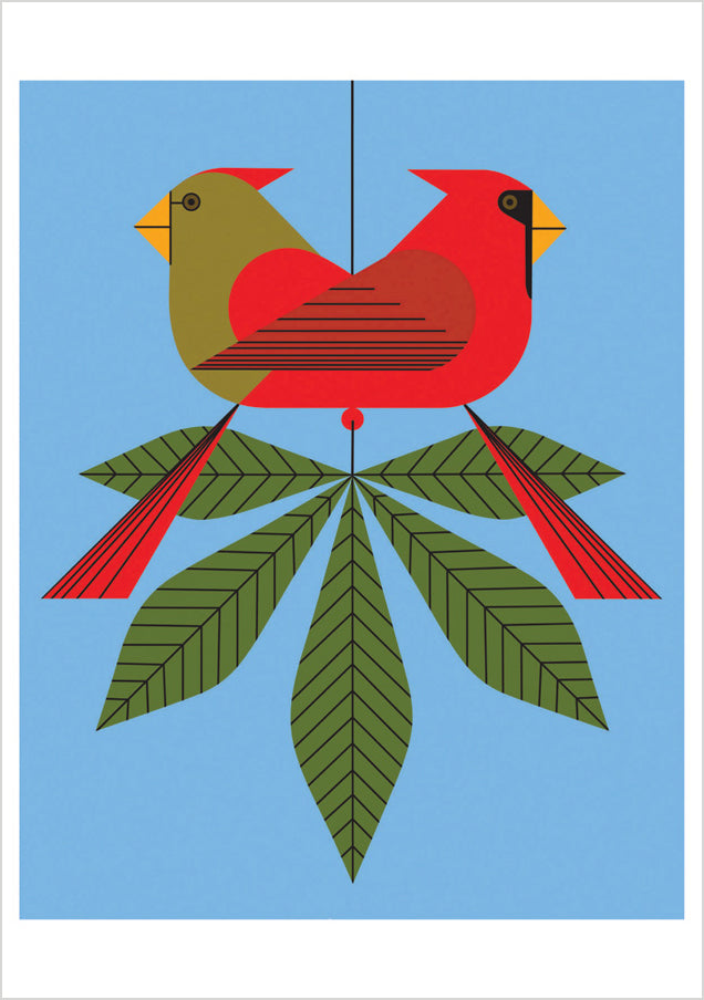 Charley Harper: Cardinals Boxed Notecard Assortment Interior Style 2