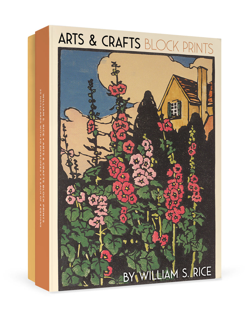 Arts and Crafts Block Prints by William S. Rice Boxed Notecard Assortment Front View