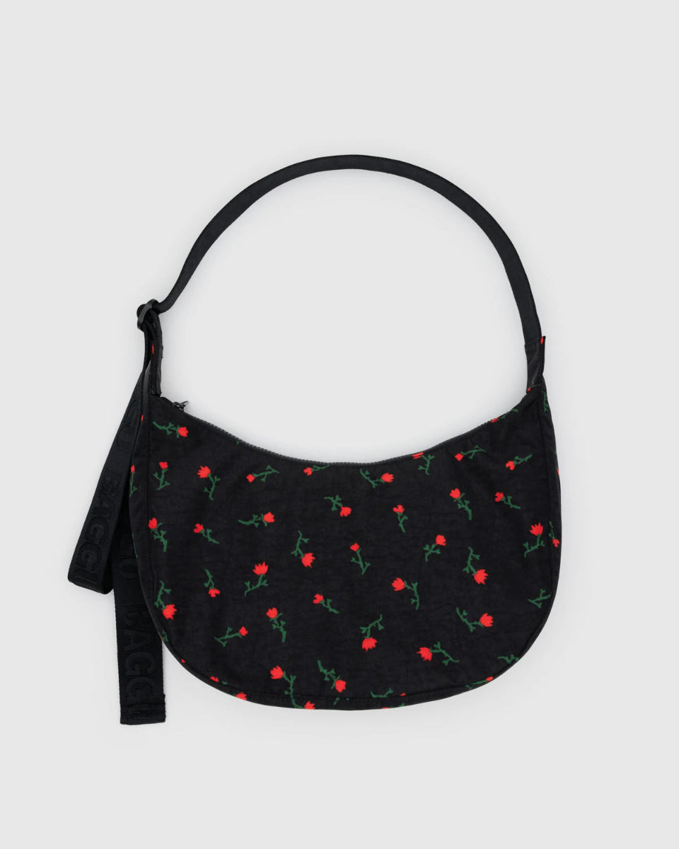 Medium Nylon Crescent Bag - Painted Wildflower - Hello World Modern Mercantile