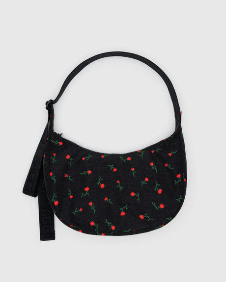 Medium Nylon Crescent Bag - Painted Wildflower - Hello World Modern Mercantile