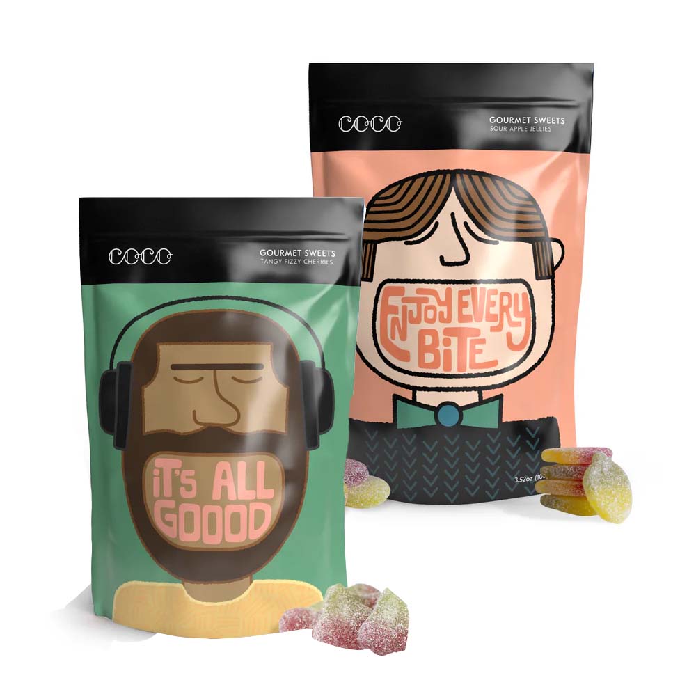 Gourmet Sweets Sour Gummy Candy in Two Flavors