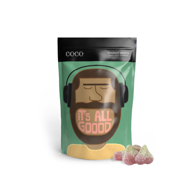 Gourmet Sweets Sour Gummy Candy Tangy Fizzy Cherries