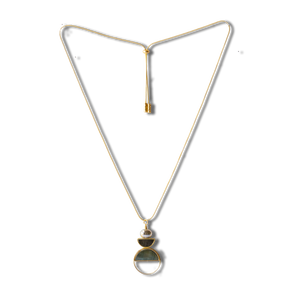 Plumb Point Geometric Pendant Necklace - Gold/Topaz