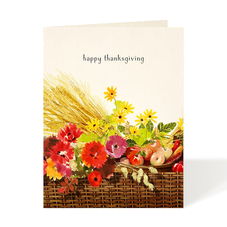 Watercolor Thanksgiving Autumn Greeting Card