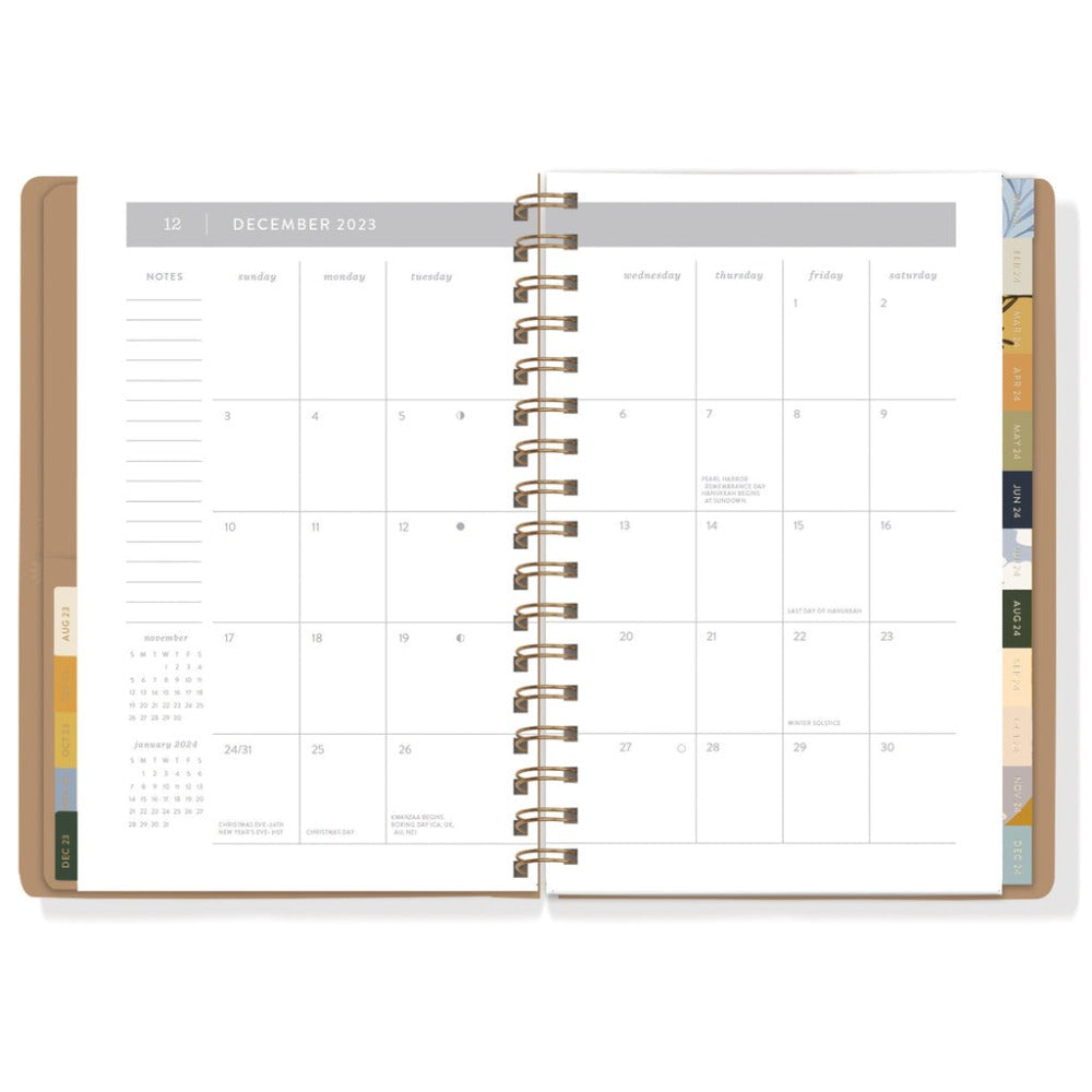 Bumble Bee 2024 17 Month Spiral Dated Planner Interior 5