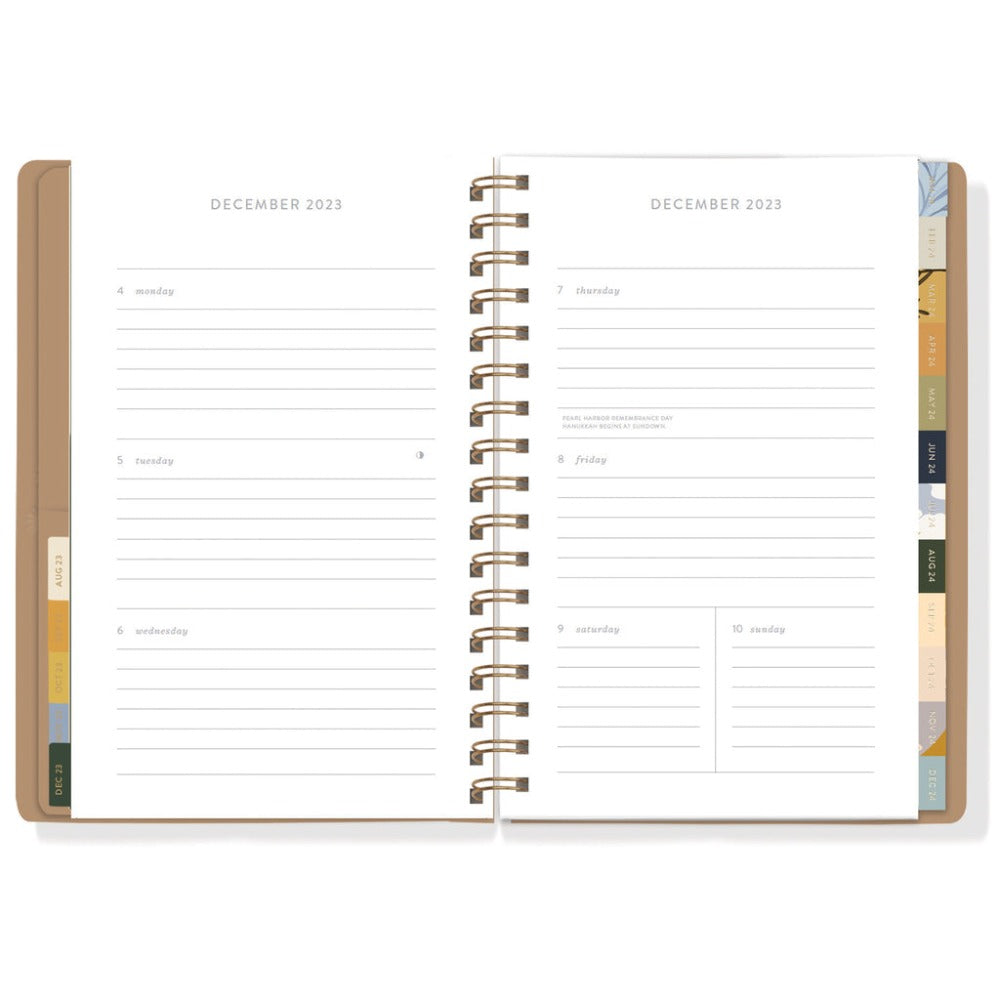 Bumble Bee 2024 17 Month Spiral Dated Planner Interior 6