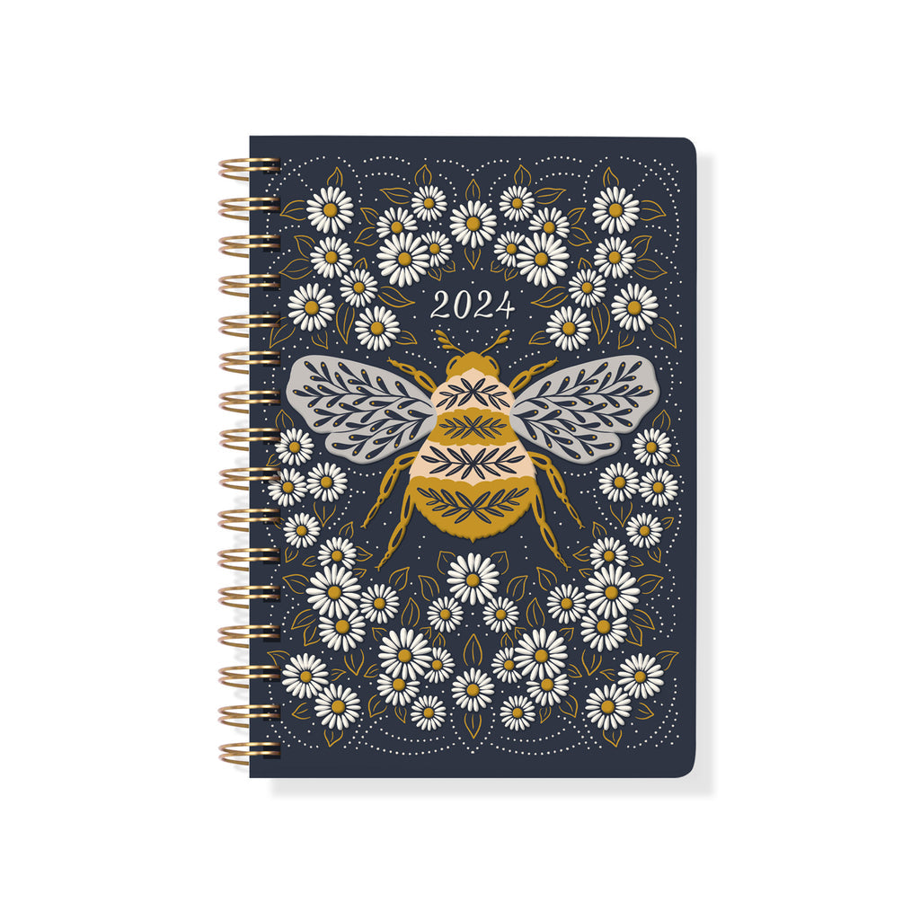 Bumble Bee 2024 17 Month Spiral Dated Planner