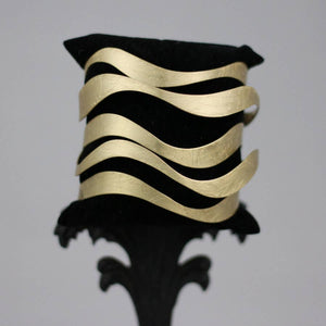 Matte Wing Sang Wave Cuff Bracelet