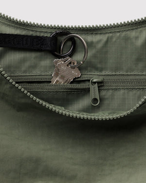 Medium Nylon Crescent Bag - Caper