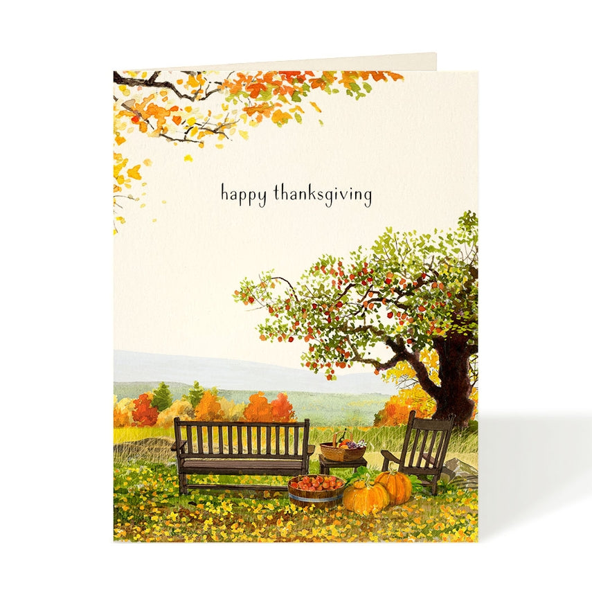 Watercolor Thanksgiving Autumn Greeting Card