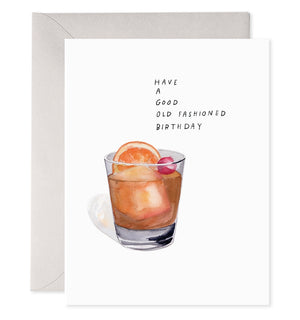 Old Fashioned Cocktail Birthday Greeting Card