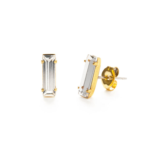 Crystal Baguette Stud Earrings