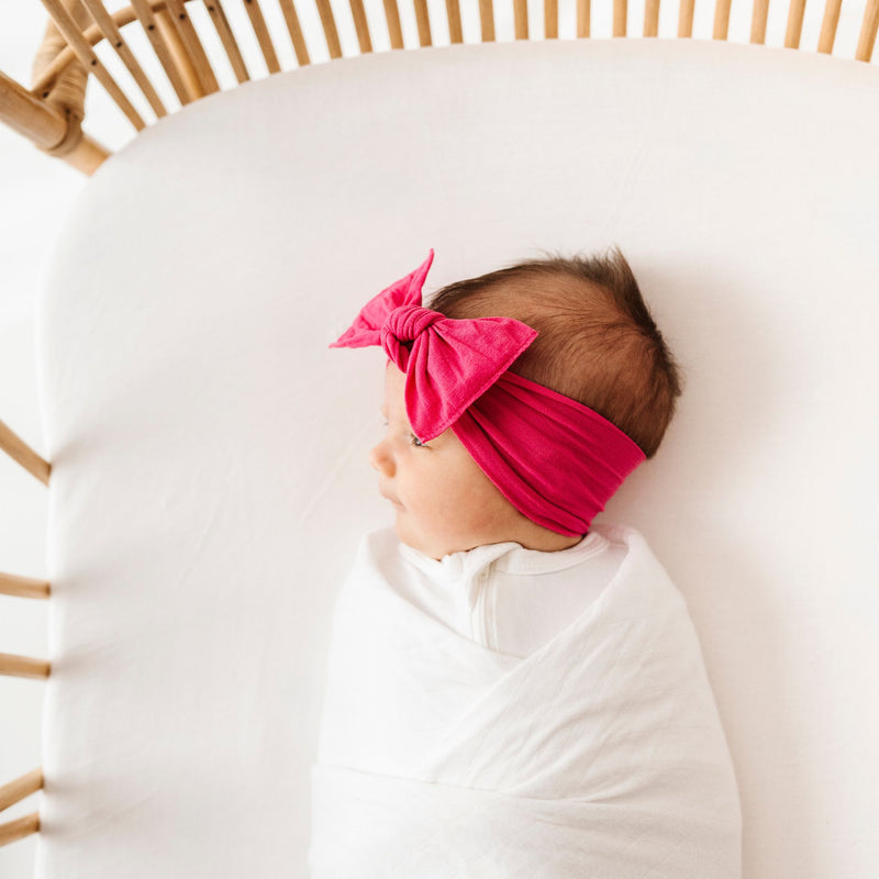 Classic Knot Baby Headband - Hot Pink