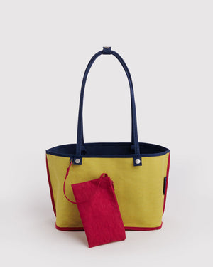 Medium Nylon Reversible Tote Bag - Navy Colorblock Mix