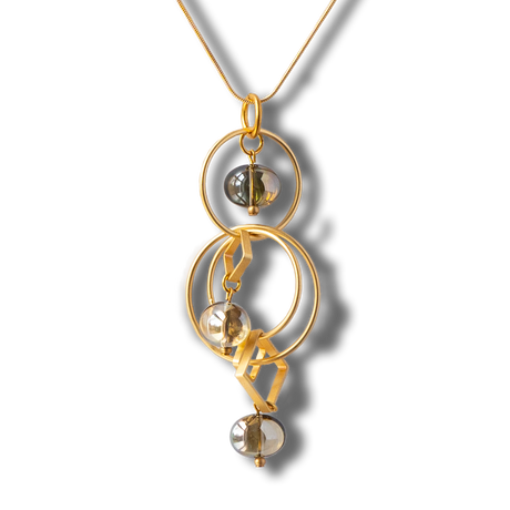 Many Moons Pendant Necklace - Gold/Green