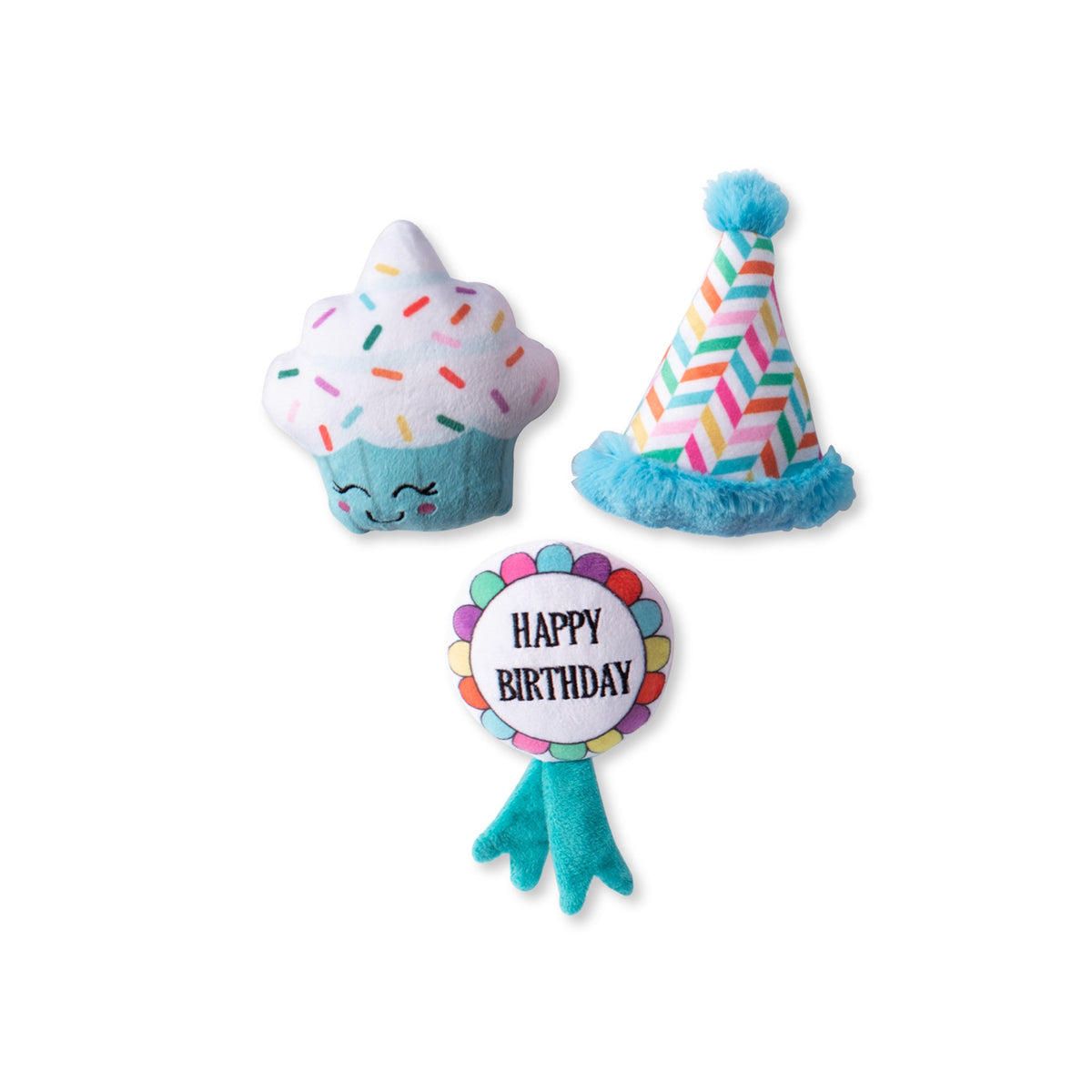 Happy Bark Day Small Dog Birthday 3 Piece Toy Set