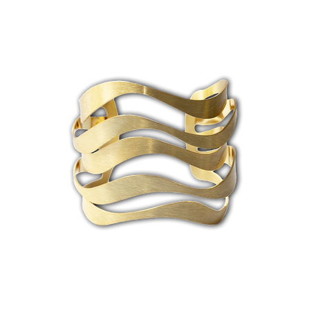 Matte Wing Sang Wave Cuff Bracelet