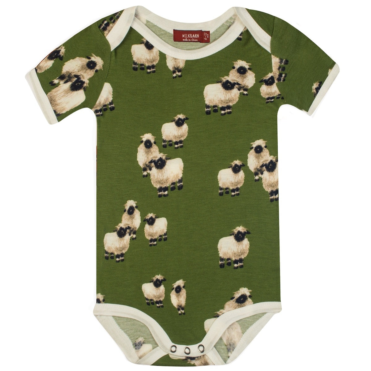 Bamboo Short Sleeve One Piece - Valais Sheep