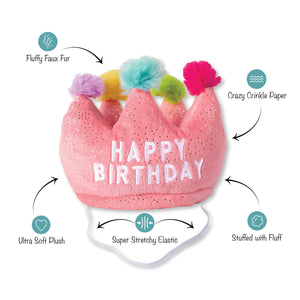 If The Crown Fits Happy Birthday Plush Dog Toy