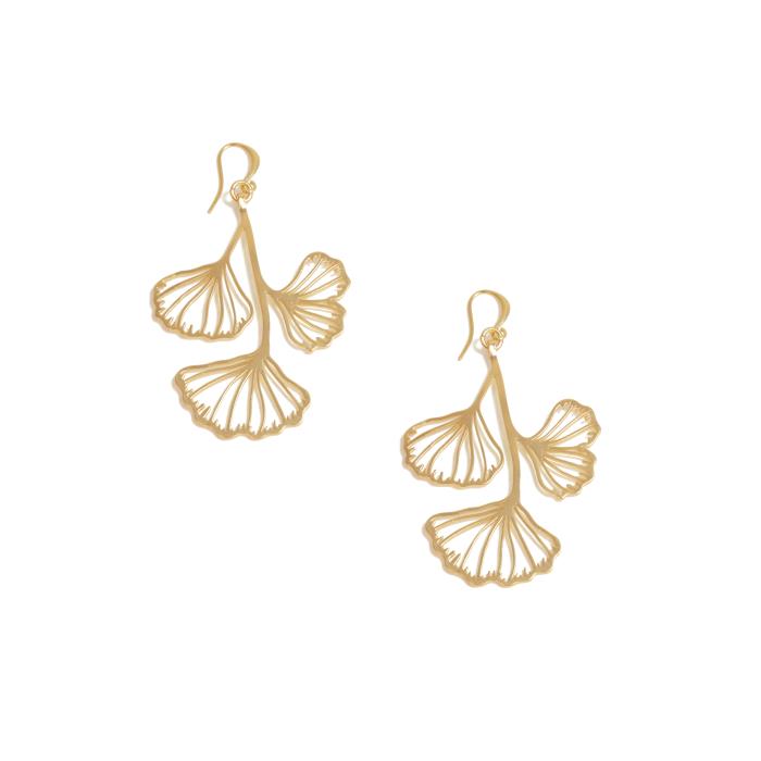 Gingko Leaf Chandelier Dangle Earrings