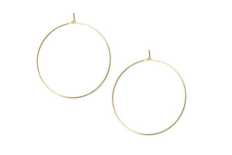 Thin Goldtone Hoop Earrings