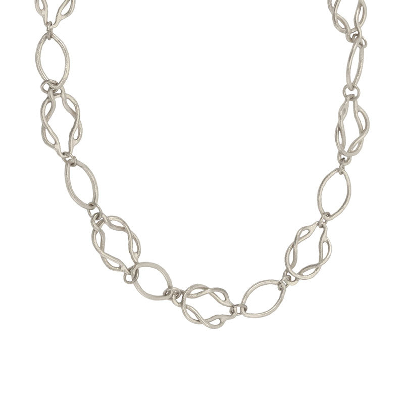 Matte Intertwined Knot Chain Necklace