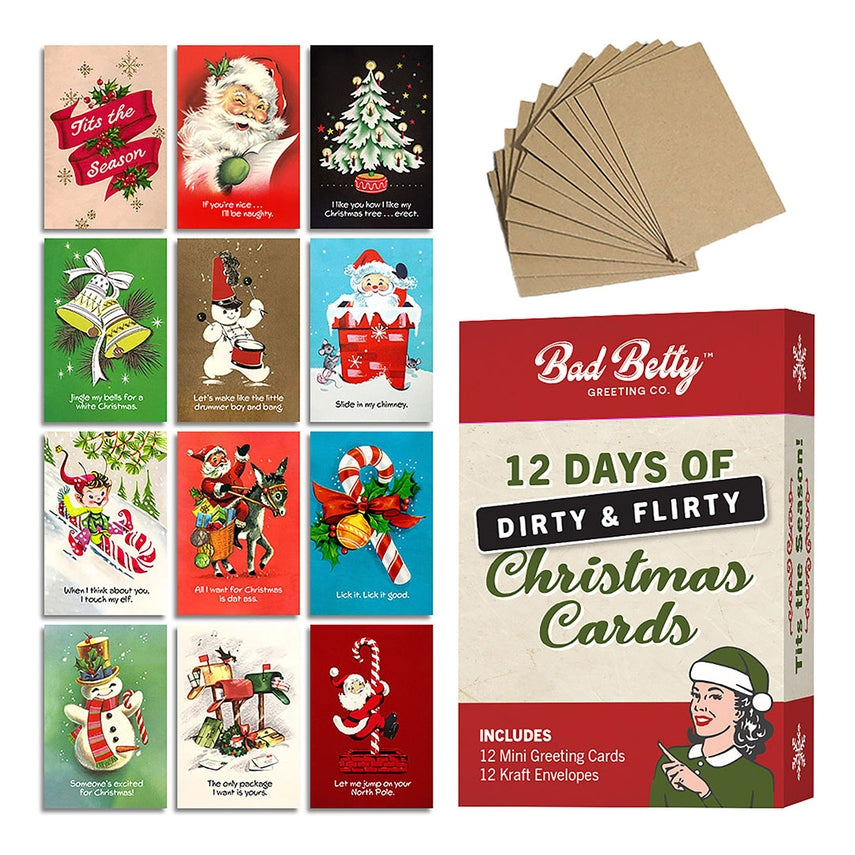 Dirty & Flirty - 12 Days of Christmas Cards Set