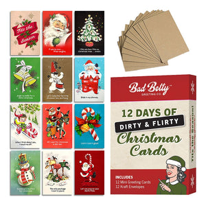 Dirty & Flirty - 12 Days of Christmas Cards Set
