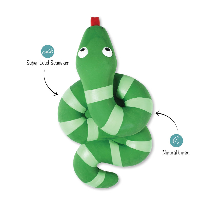 Knotty By Nature Snake Latex Dog Toy