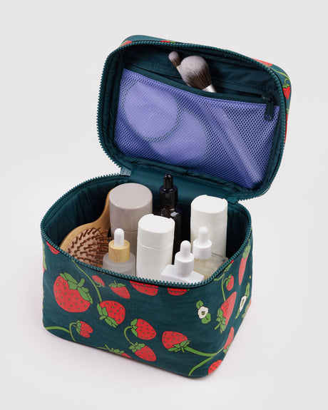 Large Cosmetic Case - Strawberry Blossom