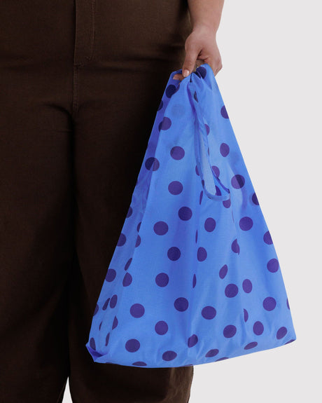 Standard Baggu Reusable Shopping Bag - Blue Polka Dot