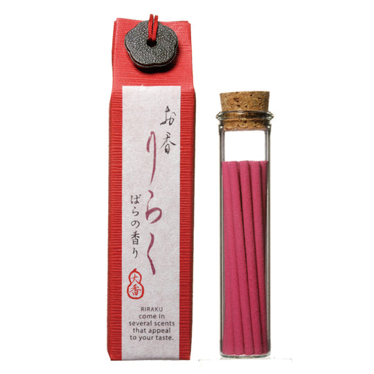 RIRAKU Japanese Incense Sticks & Holder Gift Set