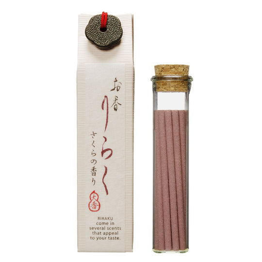 RIRAKU Japanese Incense Sticks & Holder Gift Set
