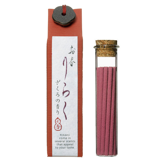 RIRAKU Japanese Incense Sticks & Holder Gift Set