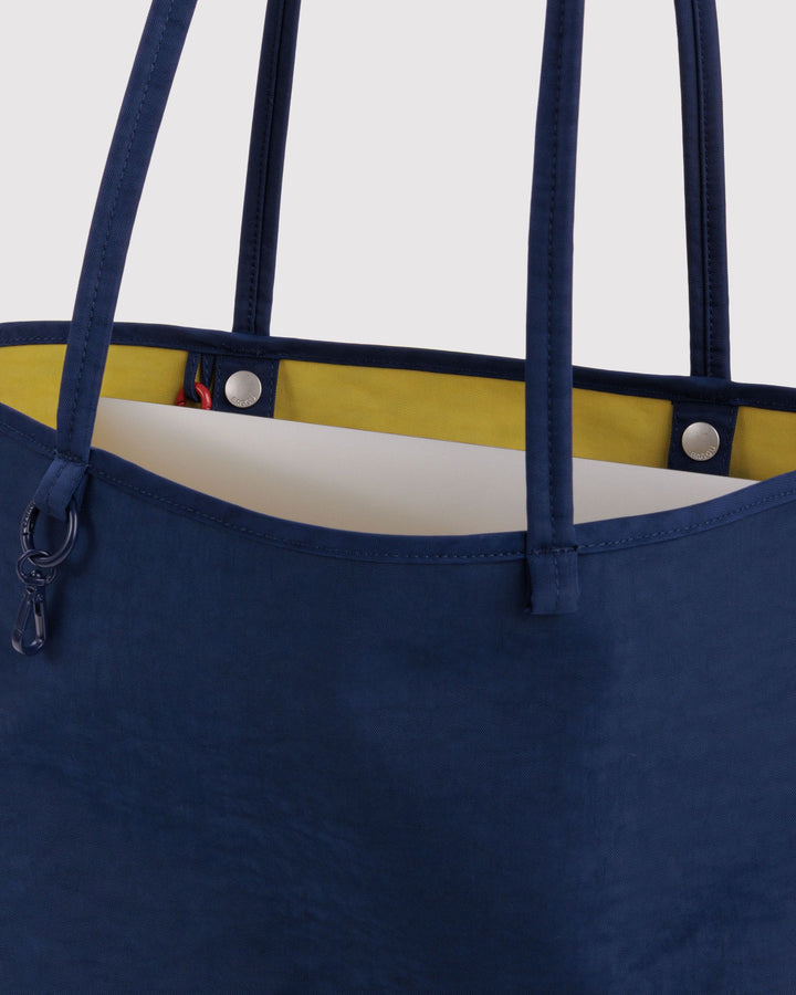 Medium Nylon Reversible Tote Bag - Navy Colorblock Mix