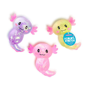 Squishy Glitter Axolotl Stretch Toy