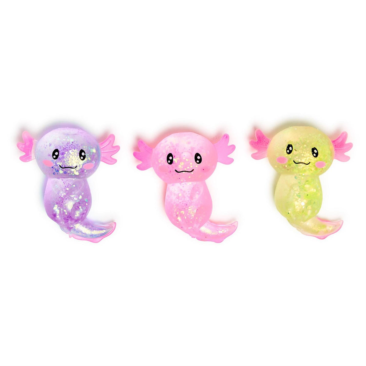 Squishy Glitter Axolotl Stretch Toy