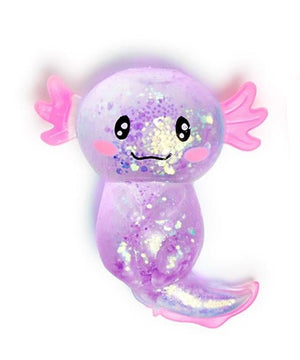 Squishy Glitter Axolotl Stretch Toy