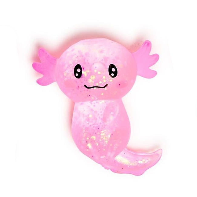 Squishy Glitter Axolotl Stretch Toy