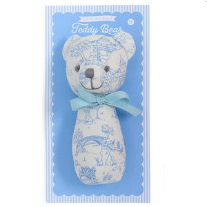 Animal Toile Patterned Teddy Bear Rattle