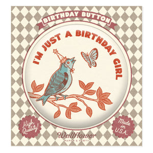 Vintage Style Fun Birthday Button Party Favor