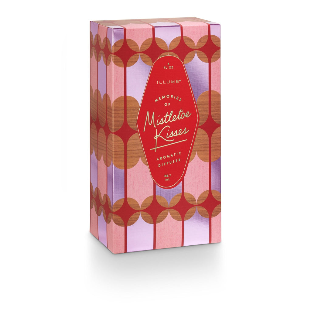 Memories of Mistletoe Kisses Red Glass Bubble Christmas Reed Diffuser